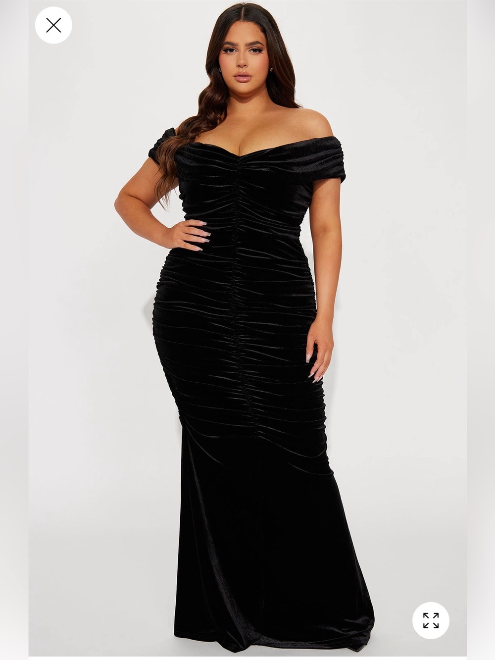 Fashion Nova Velvet Maxi Dress - Picture 2 of 2